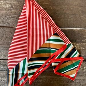 Vintage Glentex Mid-Century Style Striped Multicolor Scarf